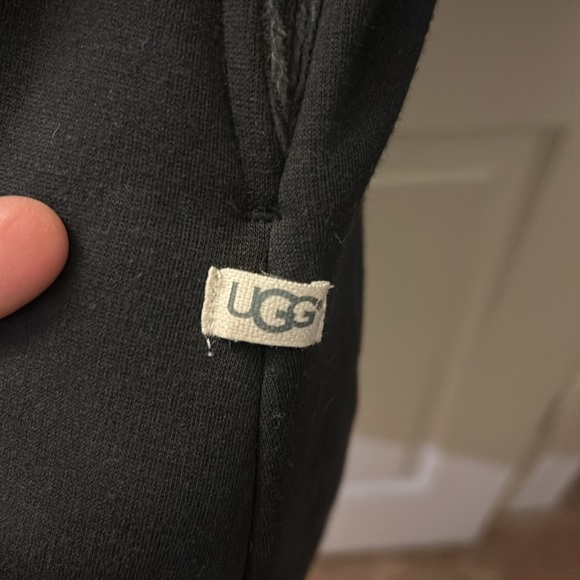 Like New! UGG Deffield Black Fleece Lined Robe - Picture 9 of 11